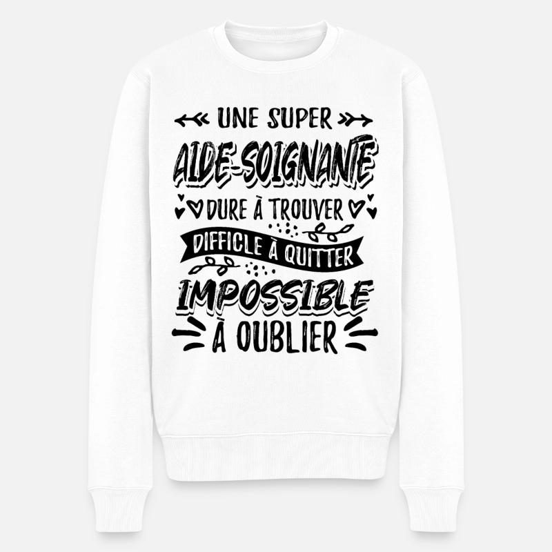 Aide Soignante Aides Soignants - Pull Premium bio Homme - blanc