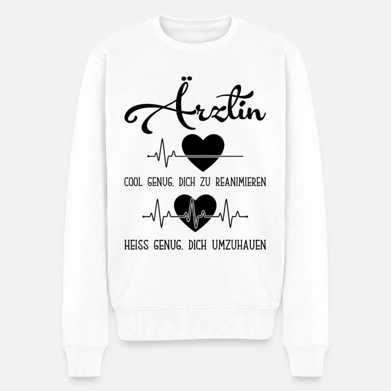 Arzt Ärztin Lebensretter Krankenhaus Praxis - Männer Premium Bio Pullover - Weiß