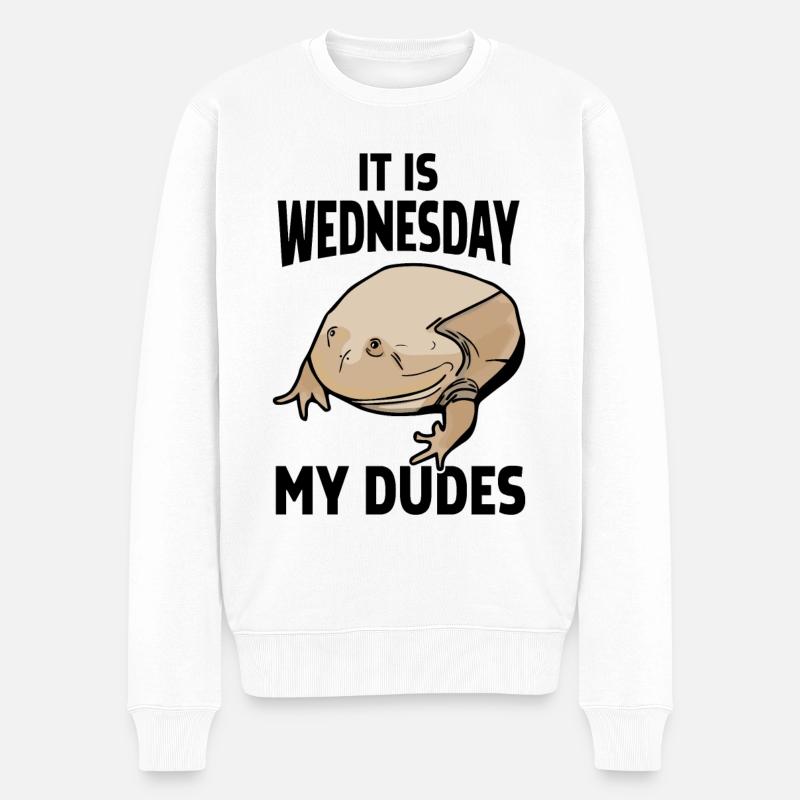 C’est mercredi, mes copains - Pull Premium bio Homme - blanc