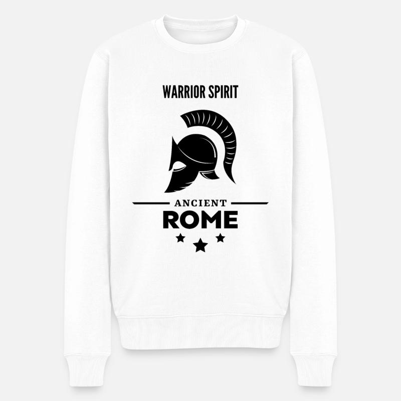 Römisches Reich - Männer Premium Bio Pullover - Weiß