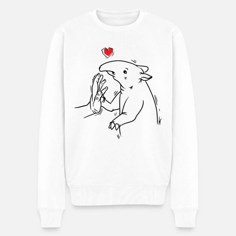 Tapir - Männer Premium Bio Pullover - Weiß