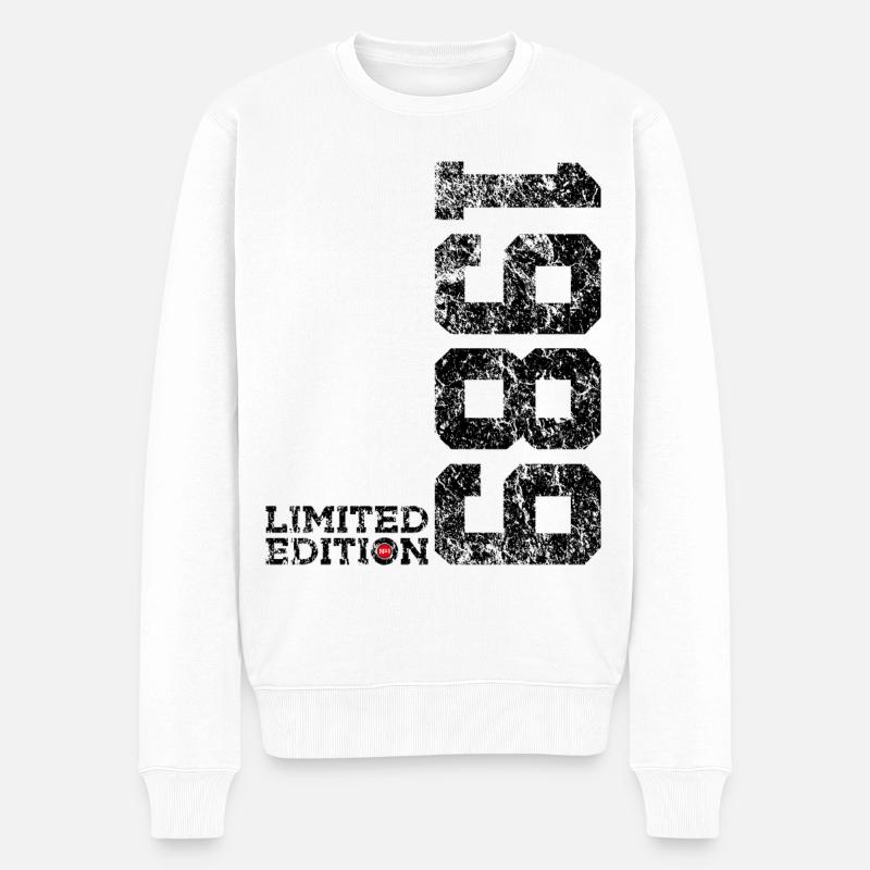 37. GEBURTSTAG 37 JAHRE LIMITED EDITION 1989 - Männer Premium Bio Pullover - Weiß