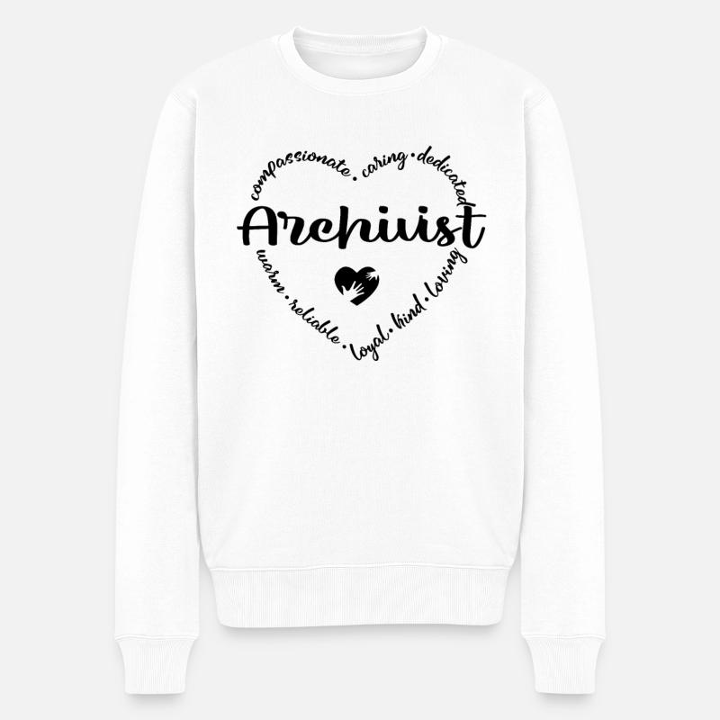 Archiviste - Pull Premium bio Homme - blanc