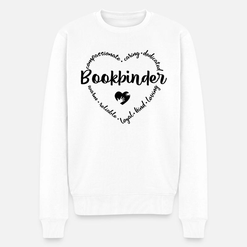 Buchbinder - Männer Premium Bio Pullover - Weiß