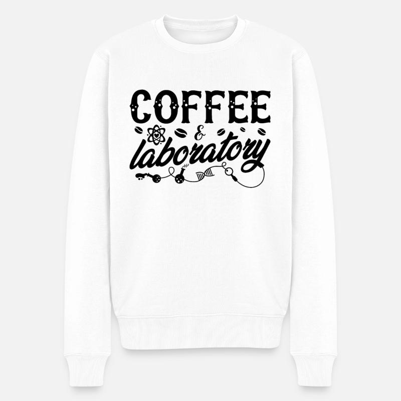 Technicien de laboratoire Chimie du café Idée cadeau - Pull Premium bio Homme - blanc
