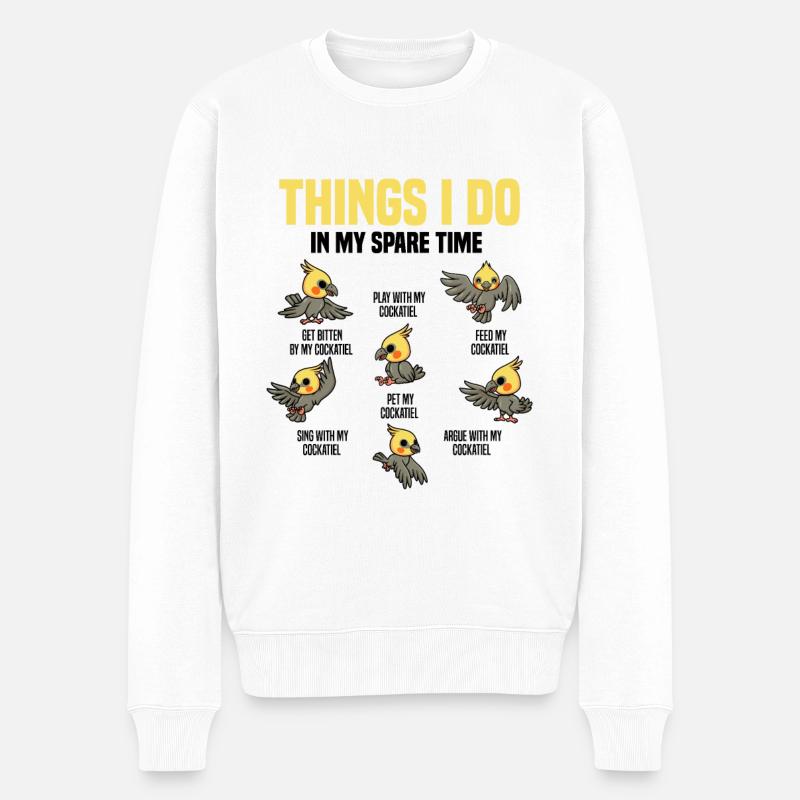 Calopsitte - Pull Premium bio Homme - blanc