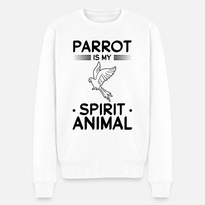 Parrot est mon animal perroquet amoureux des oiseaux - Pull Premium bio Homme - blanc