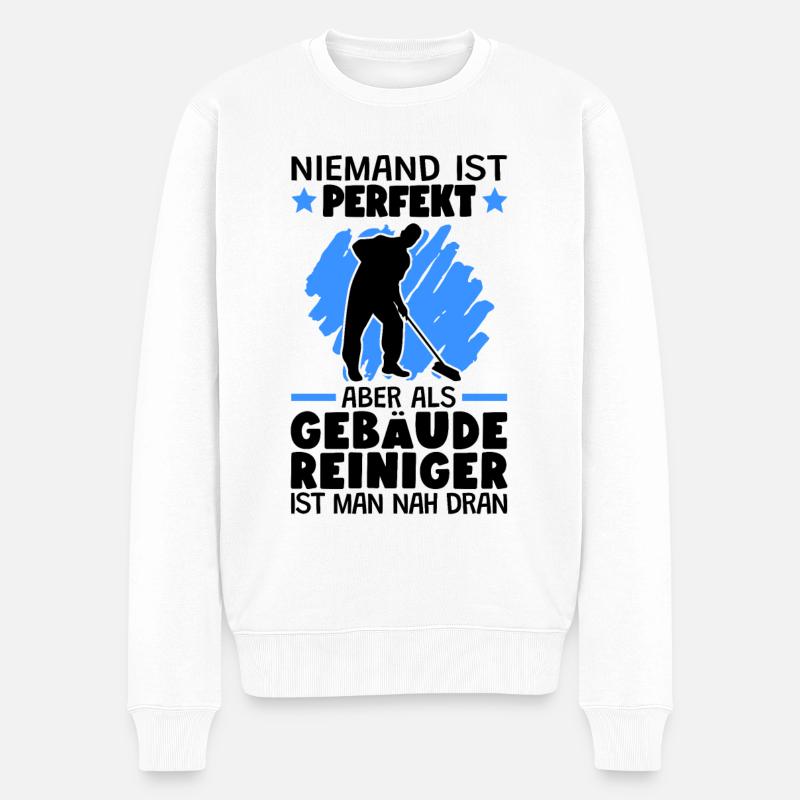 Gebäudereiniger sind perfekt Fensterputzer - Männer Premium Bio Pullover - Weiß