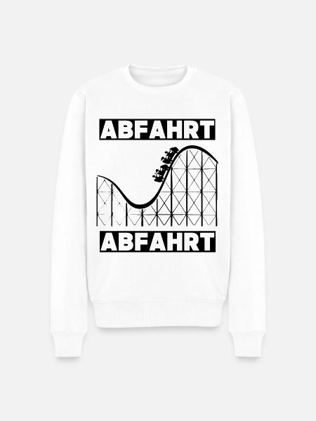 Abfahrt Abfahrt Achterbahn Freizeitpark T-Shirt - Männer Premium Bio Pullover - Weiß