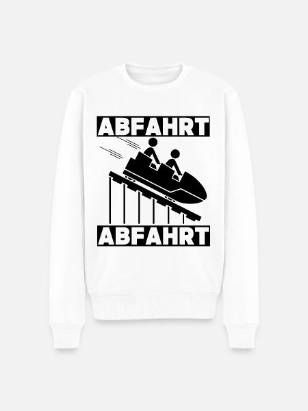 Abfahrt Abfahrt Achterbahn Freizeitpark Adrenalin - Männer Premium Bio Pullover - Weiß