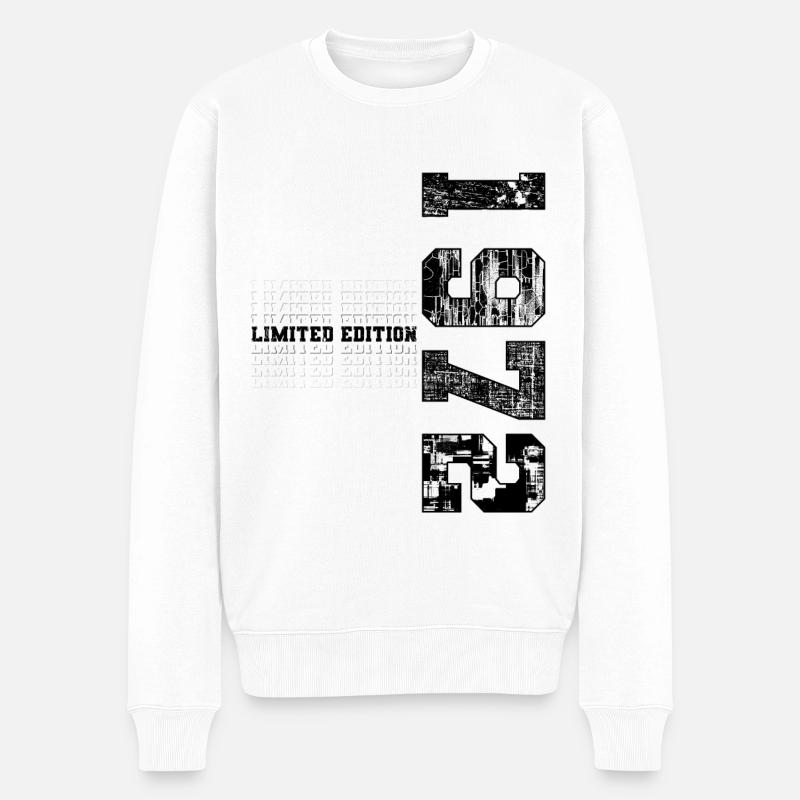 Limited Edition 1972 Geburtsjahr 1972 Geburtstag - Männer Premium Bio Pullover - Weiß