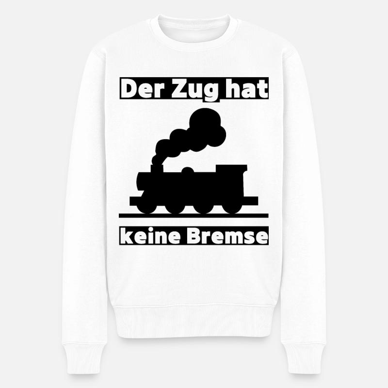 Der Zug hat keine Bremse Mallorca 2022 Party Malle - Männer Premium Bio Pullover - Weiß