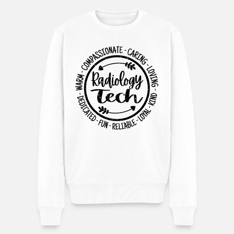 Radiologie-Tech - Männer Premium Bio Pullover - Weiß