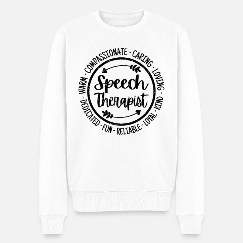 Logopäde - Männer Premium Bio Pullover - Weiß