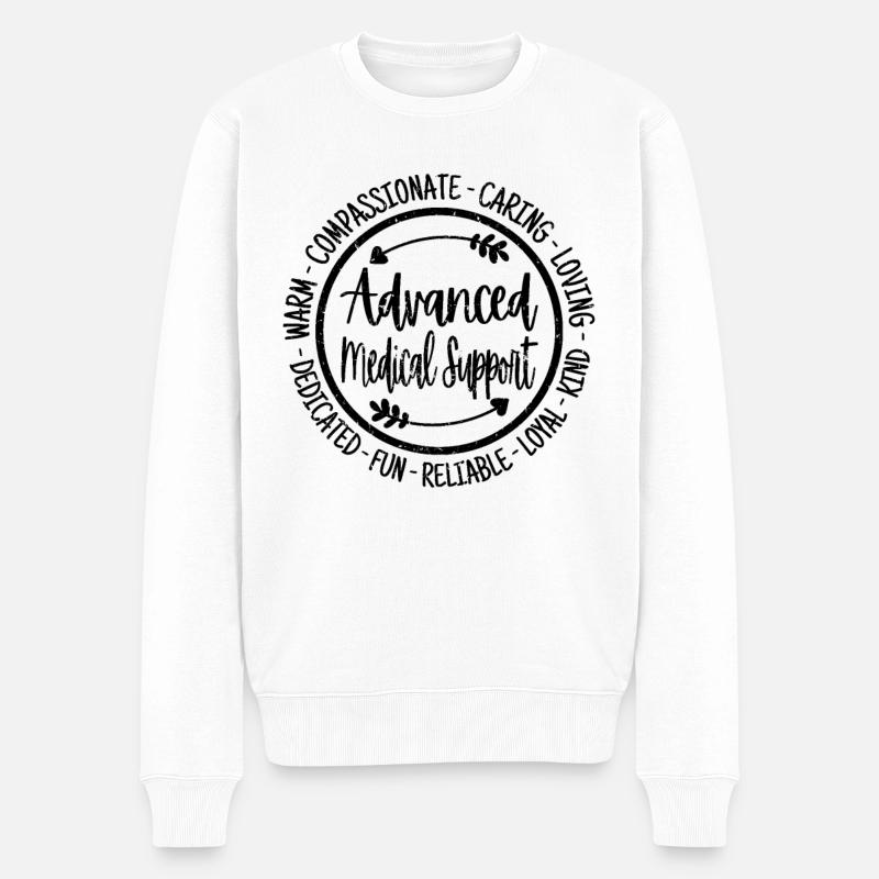 Erweiterter medizinischer Support-Assistent - Männer Premium Bio Pullover - Weiß