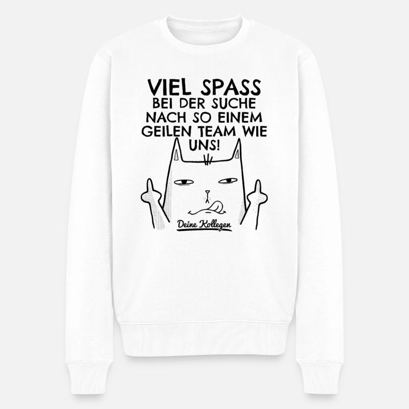 Jobwechsel Neuer Job Abschied Abschiedsgeschenk - Männer Premium Bio Pullover - Weiß