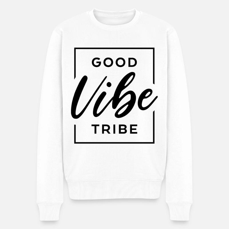 Gute Stimmung Stamm - Männer Premium Bio Pullover - Weiß
