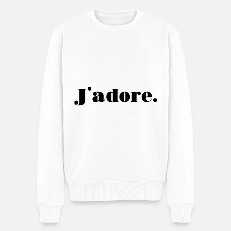 je adore - Pull Premium bio Homme - blanc