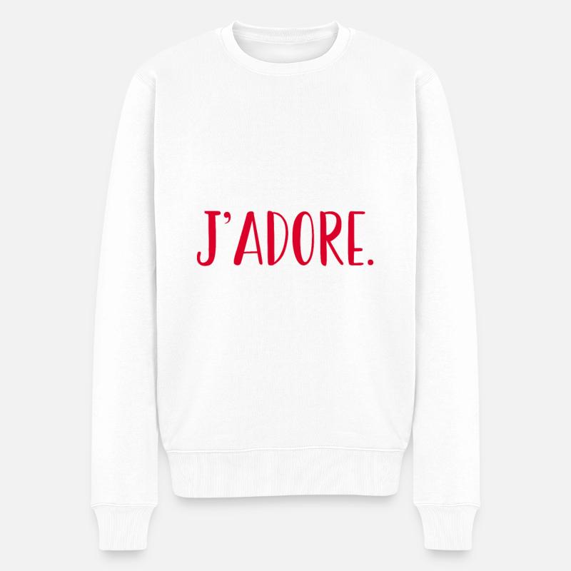 je adore - Pull Premium bio Homme - blanc