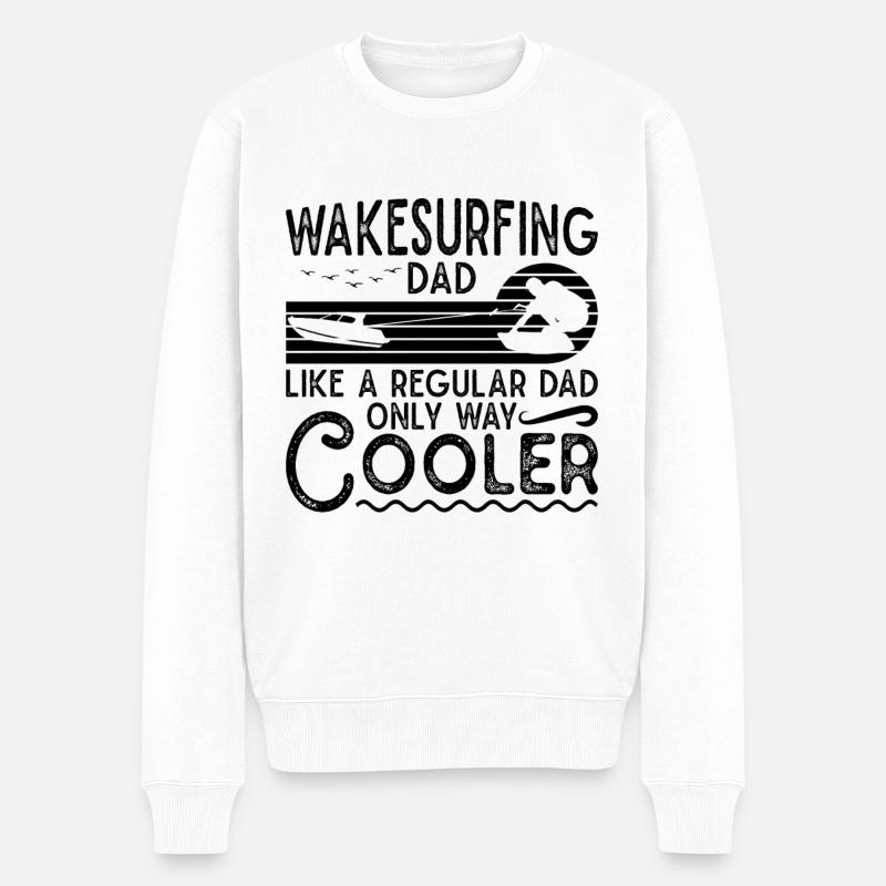 Wakeboarding Wakeboard Wakeboarder Geschenkidee - Männer Premium Bio Pullover - Weiß