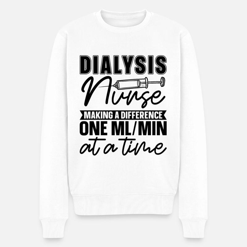 Dialyse Dialysetechniker Nephrologie Geschenkidee - Männer Premium Bio Pullover - Weiß