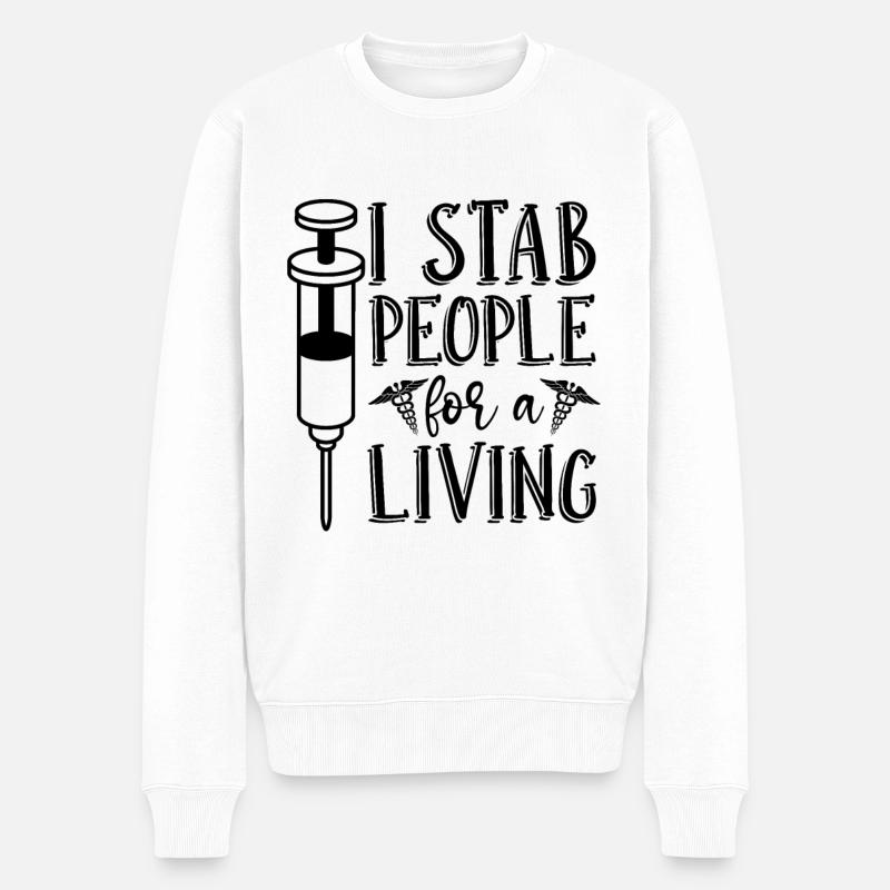 Nephrologie Dialyse Dialysetechniker Geschenkidee - Männer Premium Bio Pullover - Weiß