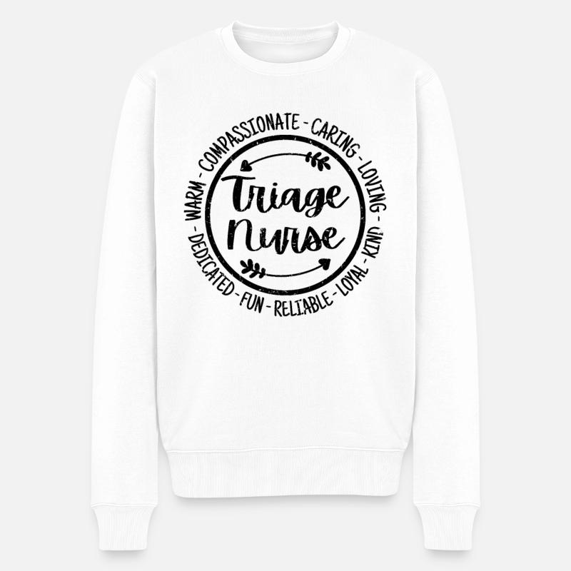 Triage Nurse Life Nursing Squad Wertschätzung - Männer Premium Bio Pullover - Weiß