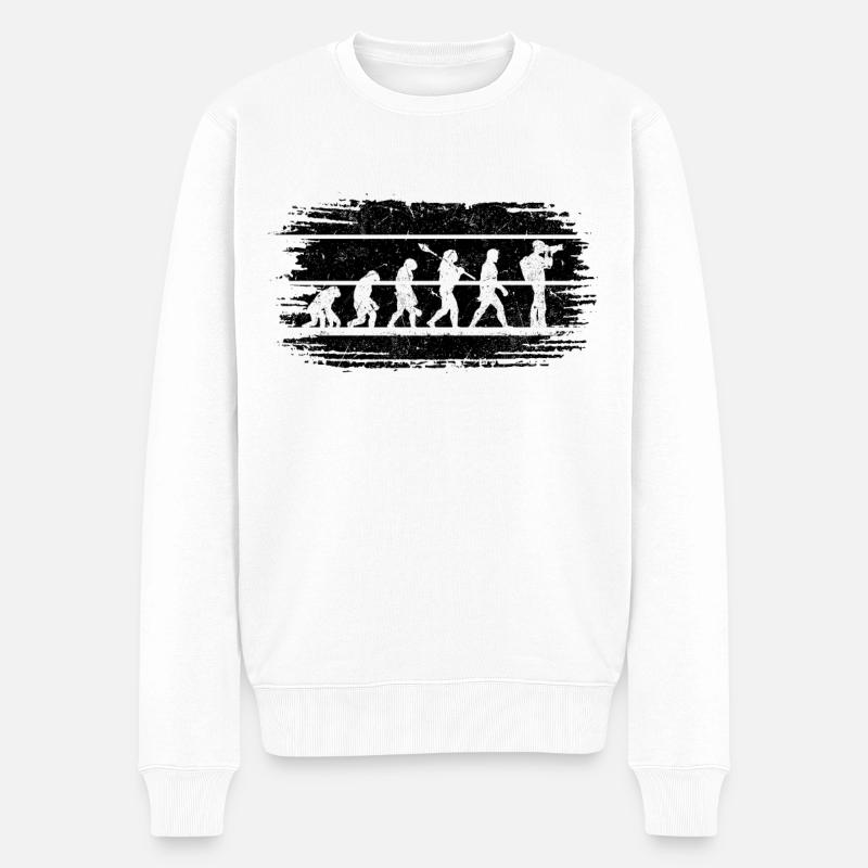 Fotografie Evolution Fotografie Evolutionsfotograf - Männer Premium Bio Pullover - Weiß