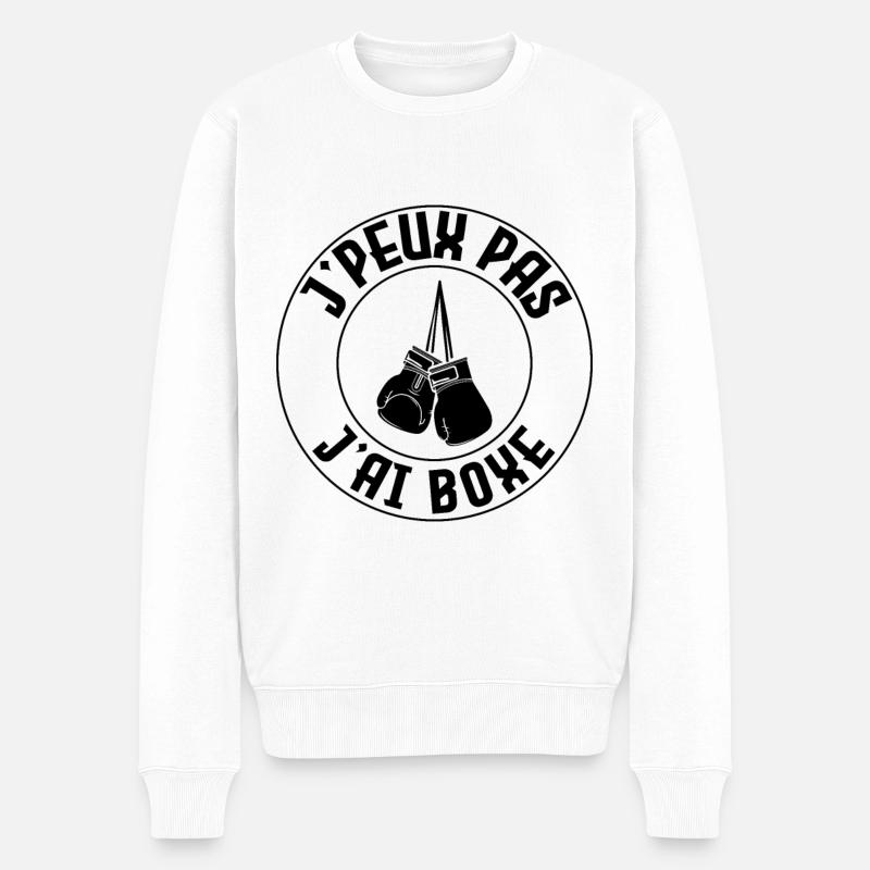 J'peux pas j'ai boxe - Pull Premium bio Homme - blanc