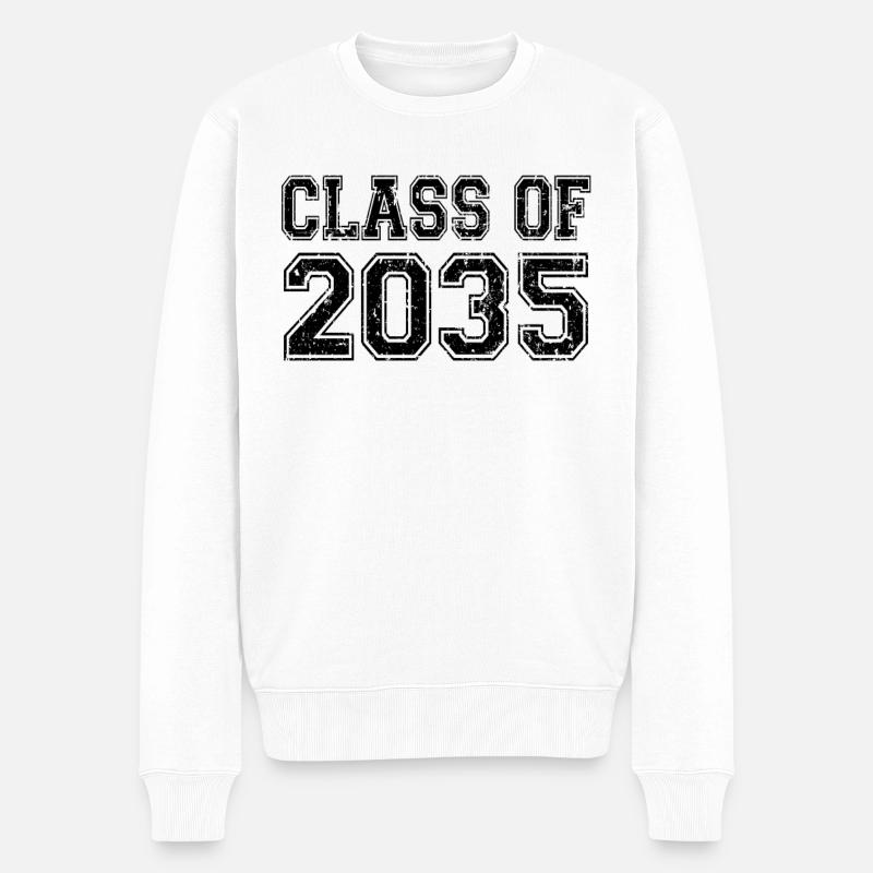 Klasse von 2035 - Männer Premium Bio Pullover - Weiß