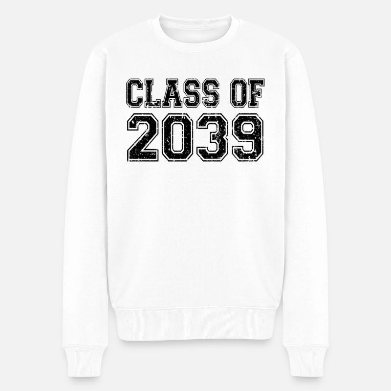 Klasse von 2039 - Männer Premium Bio Pullover - Weiß