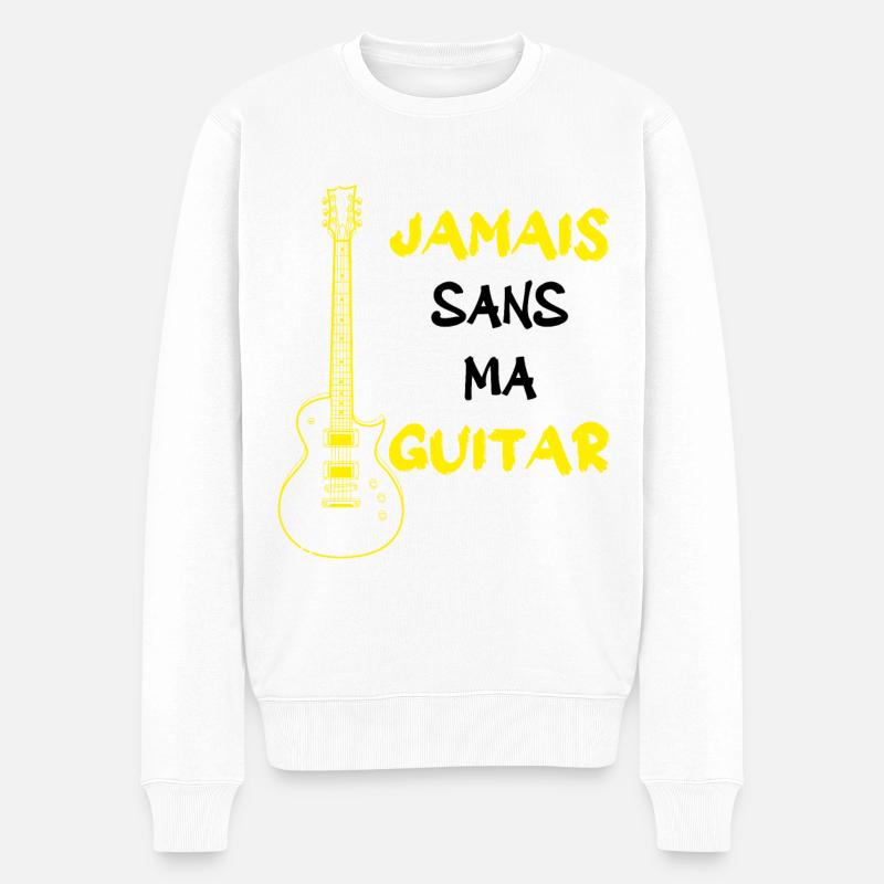 jamais sans la guitare - Pull Premium bio Homme - blanc