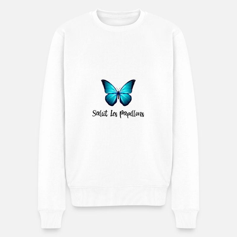 Papillon Moin - Pull Premium bio Homme - blanc