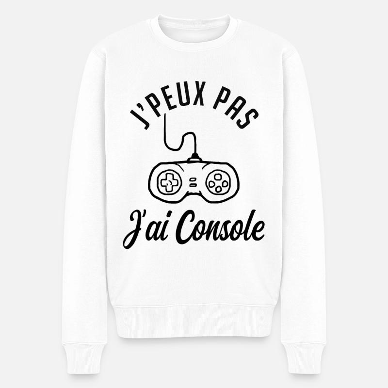 j'peux pas j'ai console - Pull Premium bio Homme - blanc