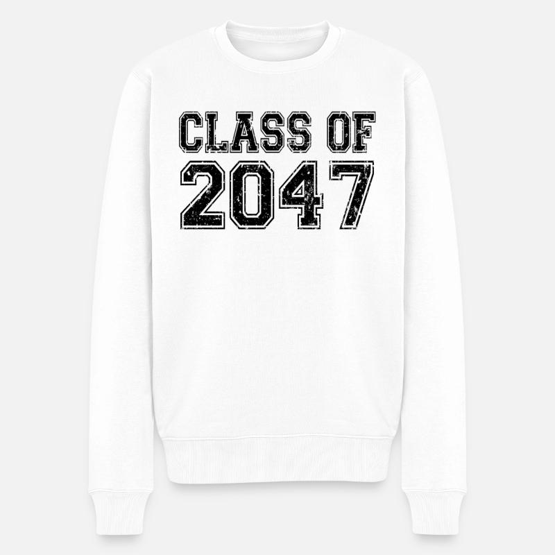 Klasse von 2047 - Männer Premium Bio Pullover - Weiß