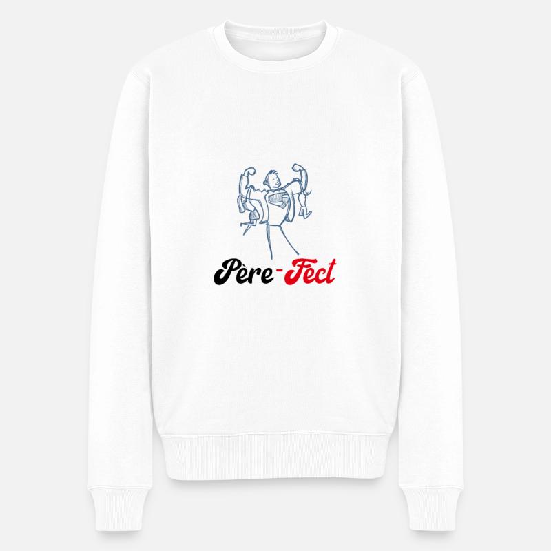 Pére Fect - Pull Premium bio Homme - blanc