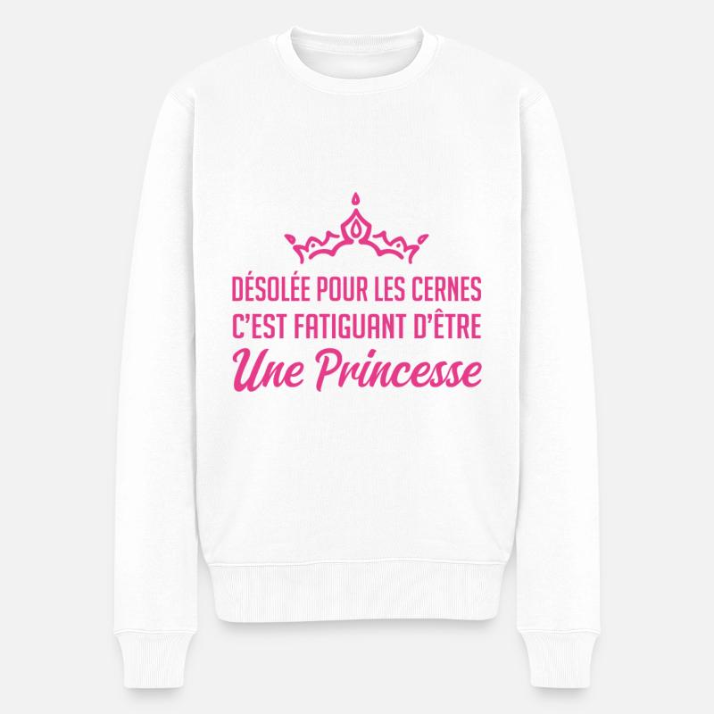 Désolée pour les cernes - Pull Premium bio Homme - blanc