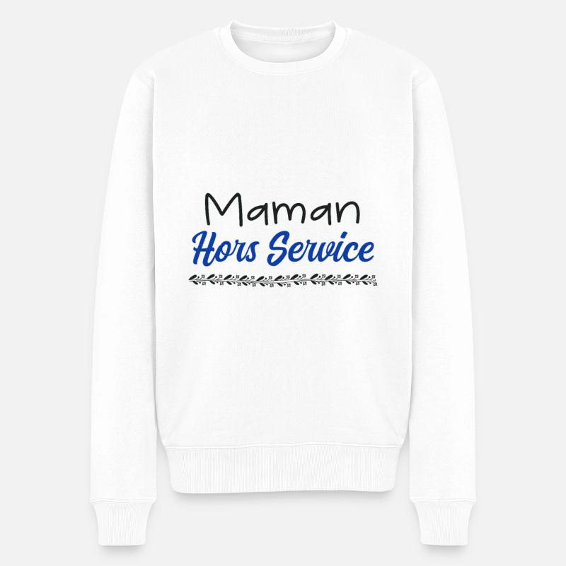 maman hors service - Pull Premium bio Homme - blanc