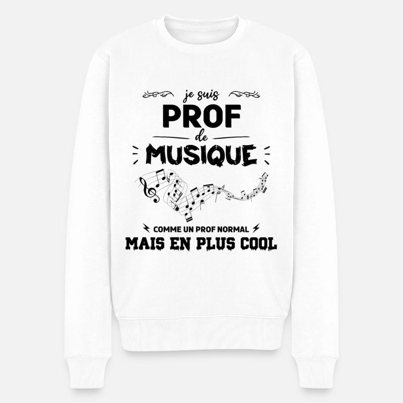 Professeur de musique cadeau drôle - Pull Premium bio Homme - blanc