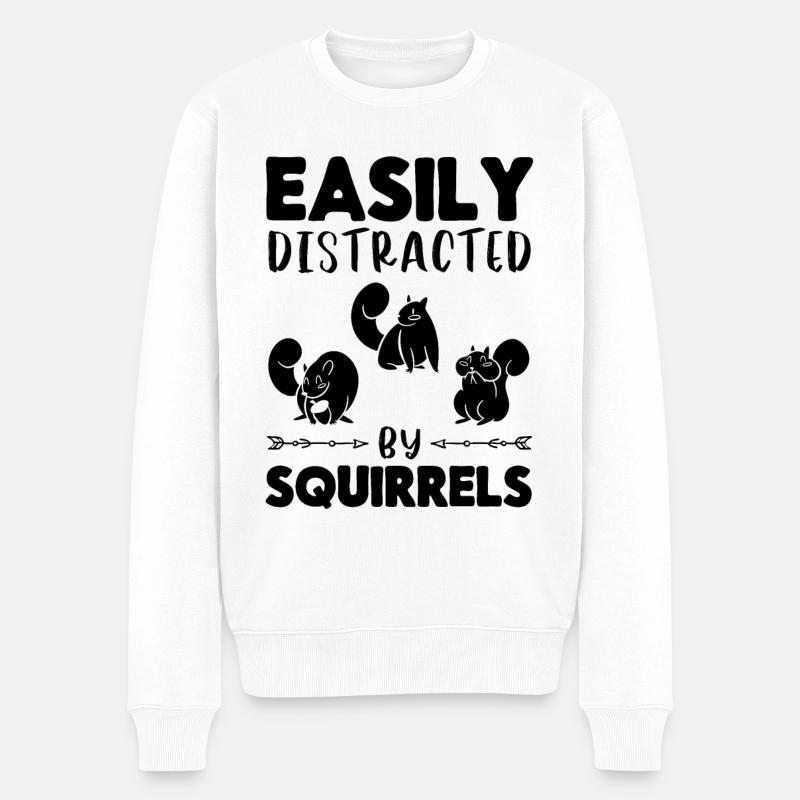 Squirrels love squirrels easily from - Men's Premium Organic Jumper - white