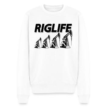Rig Life Oilfield Arbeiter Öl Arbeiter Rougneck - Männer Premium Bio Pullover - Weiß - Vorne - Thijin (182cm)