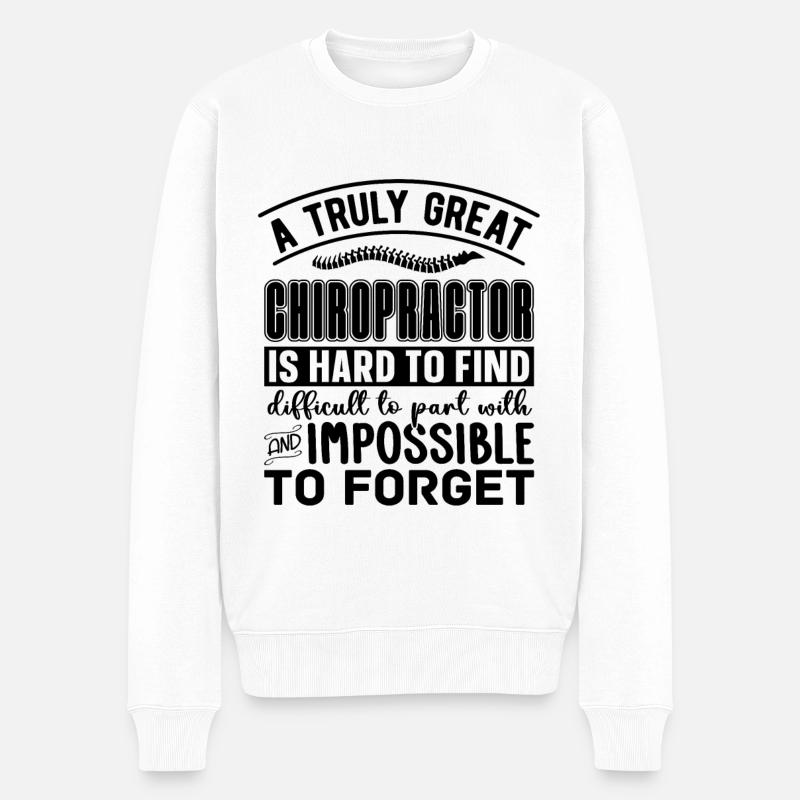 Chiropraktik Physio Chiropraktiker Geschenkidee - Männer Premium Bio Pullover - Weiß
