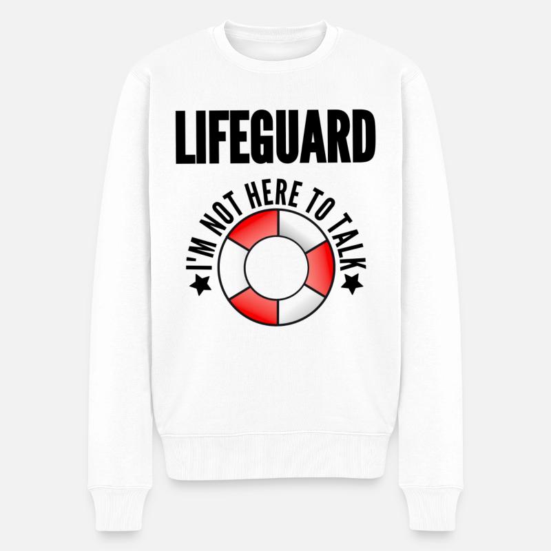 LIFEGUARD - Rettungsschwimmer - Männer Premium Bio Pullover - Weiß