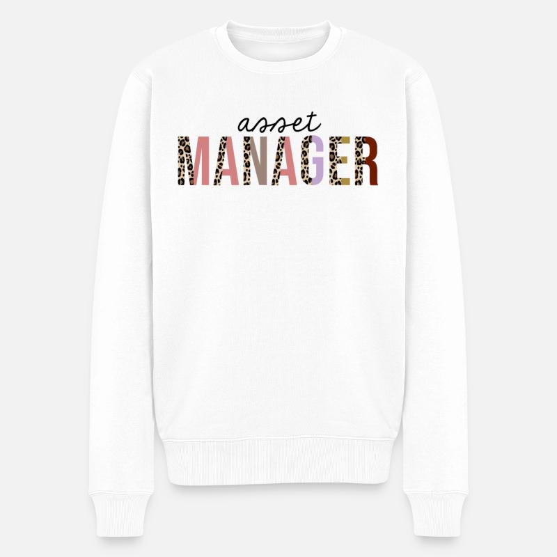 Vermögensverwalter Leopard Print Lustig - Männer Premium Bio Pullover - Weiß