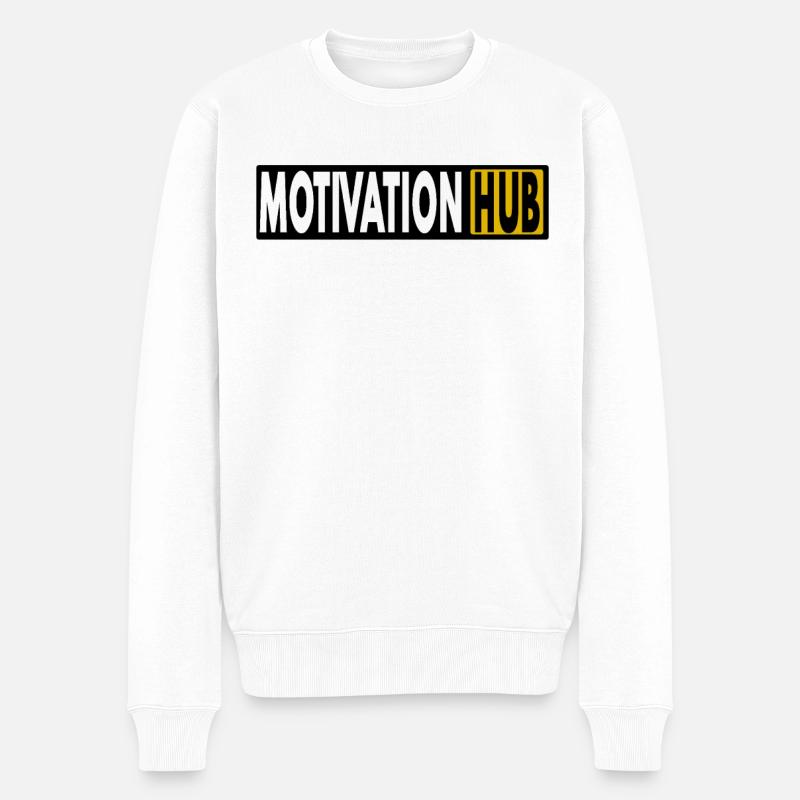 Motivation HUB - Pull Premium bio Homme - blanc