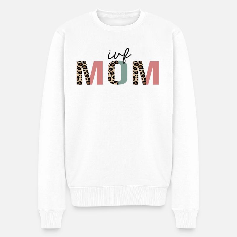FIV Maman Léopard Imprimé Drôle - Pull Premium bio Homme - blanc