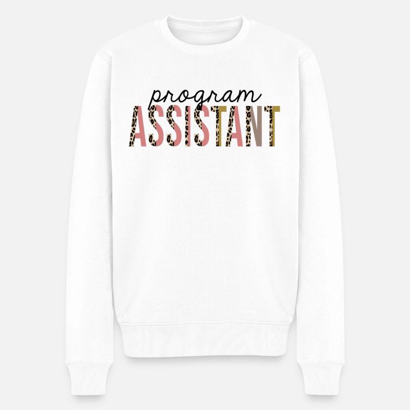 Programmassistent Leopard Print Funny - Männer Premium Bio Pullover - Weiß
