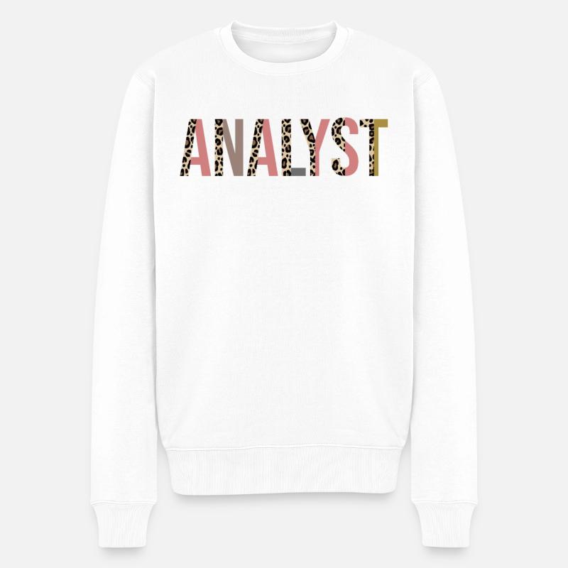 Analytiker - Männer Premium Bio Pullover - Weiß
