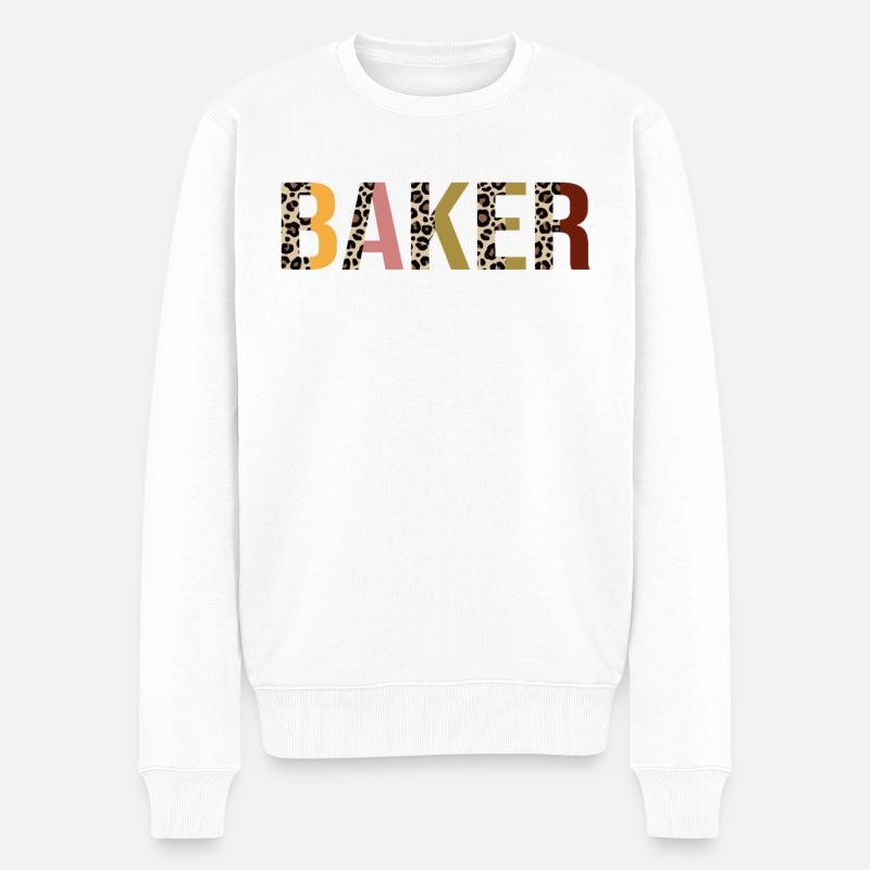 Bäcker - Männer Premium Bio Pullover - Weiß