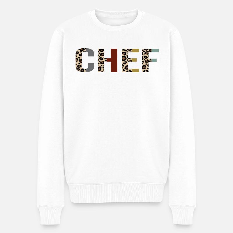 Chefkoch - Männer Premium Bio Pullover - Weiß